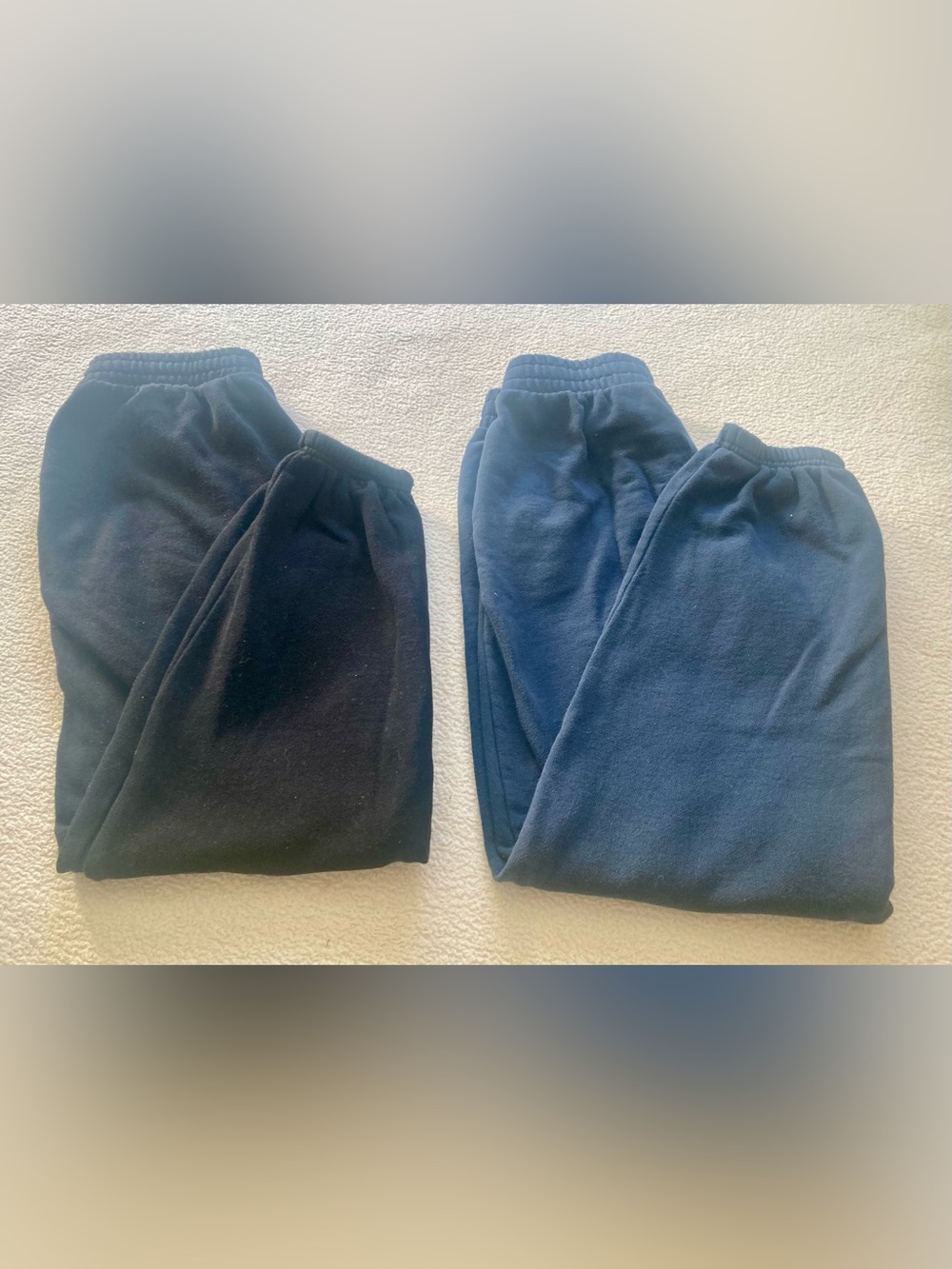 Set of 2 Jogger Sweatpants - Black and Navy Size XS